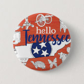 Tennessee State Symbols Volunteer State Afbeelding Ronde Button 5,7 Cm (Voorkant)