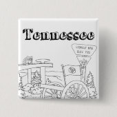 Tennessee State Symbols Volunteer State Afbeelding Vierkante Button 5,1 Cm (Voorkant)