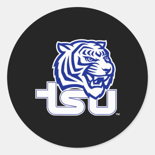 Tennessee State Tigers Icon Blue Ronde Sticker (Voorkant)