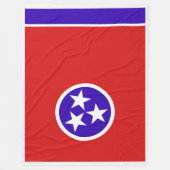 Tennessee State Vlag Print Patriot Fleece Deken (Voorkant)