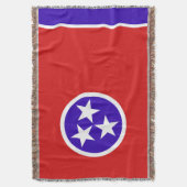 Tennessee State Vlag Print Patriottisch Deken (Voorkant Verticaal)