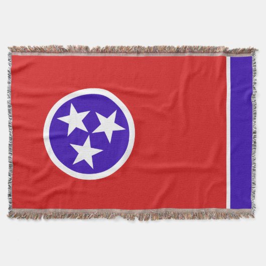 Tennessee State Vlag Print Patriottisch Deken (Voorkant)