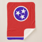 Tennessee State Vlag Print Patriottisch Sherpa Deken (Voorkant)