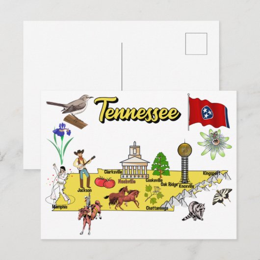 Tennessee state, VS Briefkaart (Voorkant / Achterkant)