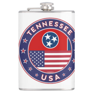 Tennessee sticker, telefoongeval, canvas tas, klok heupfles