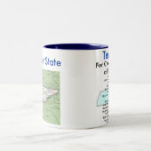 Tennessee Symbols & Map Tweekleurige Koffiemok (Center)