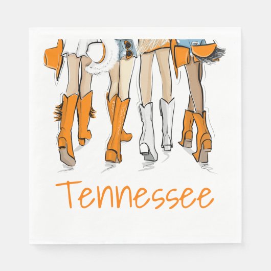 Tennessee Tailgate Girls Cocktail Game Day Servet (Voorkant)