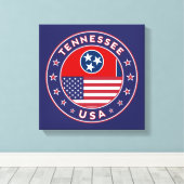 Tennessee, Tennessee poster, canvas Afdruk (Insitu (Houten vloer))