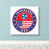 Tennessee, Tennessee poster, canvas Afdruk (Insitu (Houten vloer))