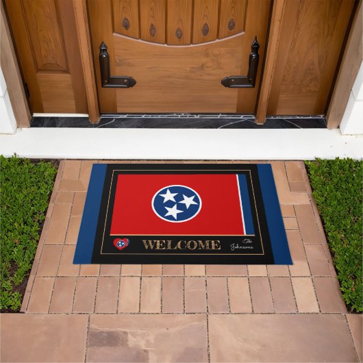 Tennessee & Tennessee Vlag huis mat / sport USA (Buiten)