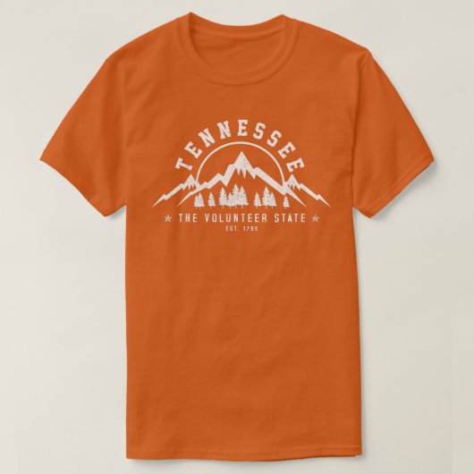 Tennessee The Volunteer State Est  T-shirt (Design voorkant)