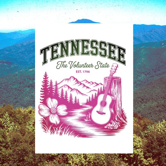 Tennessee The Volunteer State Travel Souvenir Briefkaart