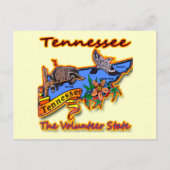 Tennessee the Volunter State Racon Flower Bird B Briefkaart (Voorkant)