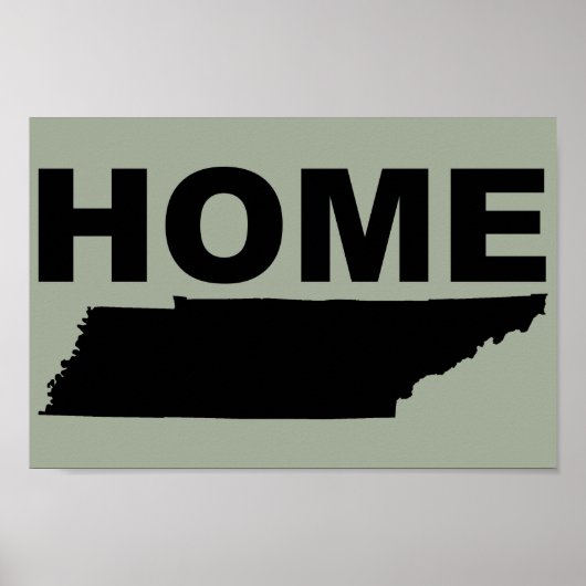 Tennessee Thuis Weg Van Staat Poster Bord (Voorkant)