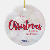 Tennessee TN Home Kerstmis Rood Wit Jaar Classic Keramisch Ornament (Achterkant)