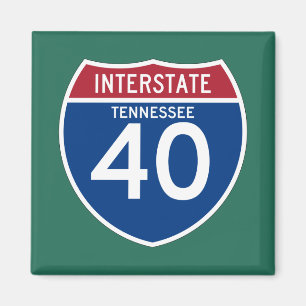 Tennessee TN I-40 Interstate Highway Shield - Magneet