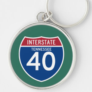 Tennessee TN I-40 Interstate Highway Shield - Sleutelhanger
