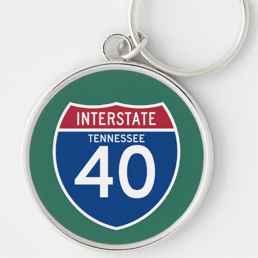 Tennessee TN I-40 Interstate Highway Shield - Sleutelhanger (Voorkant)