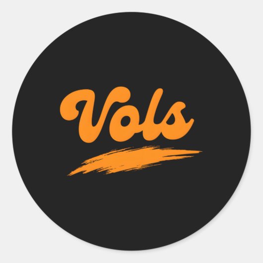 Tennessee Tn Sinaasappel Tennessee Ronde Sticker (Voorkant)