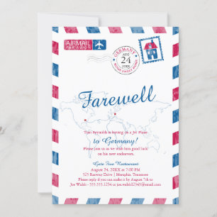 Tennessee to Germany Airmail Moving Kaart