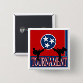 Tennessee Tournament Pin Vierkante Button 5,1 Cm (Voorkant /achterkant)