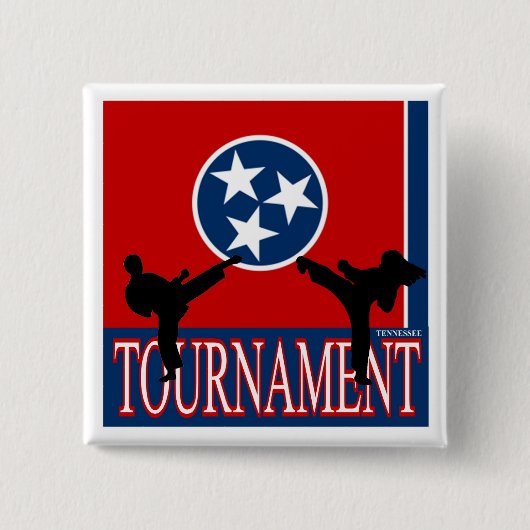 Tennessee Tournament Pin Vierkante Button 5,1 Cm (Voorkant)