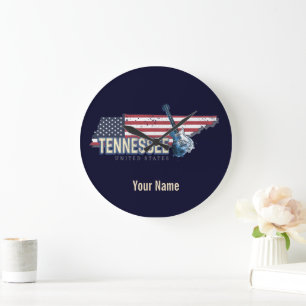 Tennessee United States Retro State USA Grote Klok