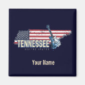 Tennessee United States Retro State  USA Magneet (Voorkant)