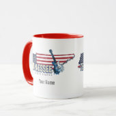 Tennessee United States Retro State  USA Mok (Voorkant links)