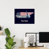 Tennessee United States Retro State USA Poster (Thuiskantoor)