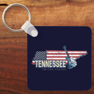 Tennessee United States Retro State USA Sleutelhanger