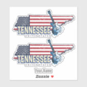Tennessee United States Retro State  USA Sticker (Vel)
