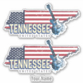 Tennessee United States Retro State  USA Sticker (Voorkant)