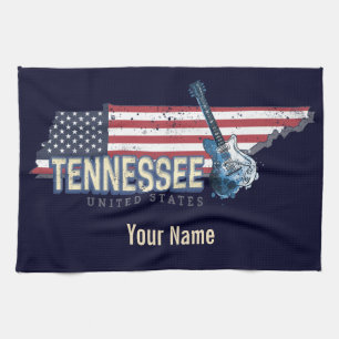 Tennessee United States Retro State USA Theedoek