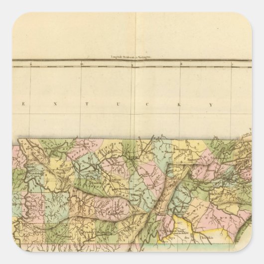 Tennessee US Vierkante Sticker (Voorkant)