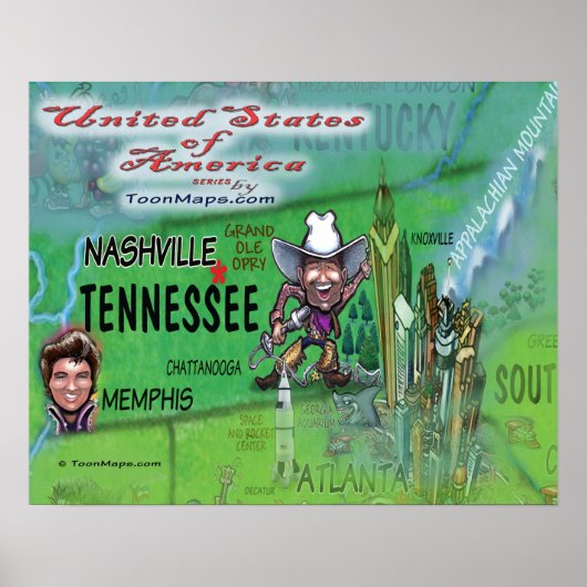 Tennessee USA Poster (Voorkant)
