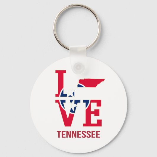 Tennessee USA State Love Sleutelhanger (Voorkant)