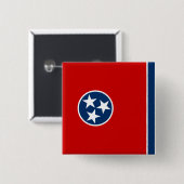 Tennessee Vierkante Button 5,1 Cm (Voorkant /achterkant)