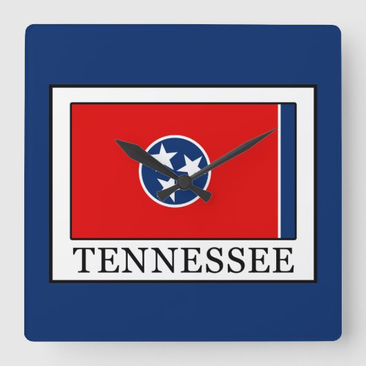 Tennessee Vierkante Klok (Voorkant)
