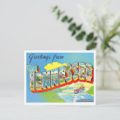 Tennessee Vintage Big Letters Briefkaart (Staand voorkant)