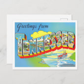 Tennessee Vintage Big Letters Briefkaart (Voorkant / Achterkant)