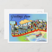 Tennessee Vintage Big Letters Briefkaart (Voorkant / Achterkant)