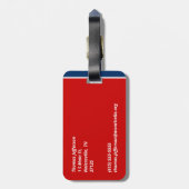 Tennessee-vlag Bagagelabel (Achterkant verticaal)