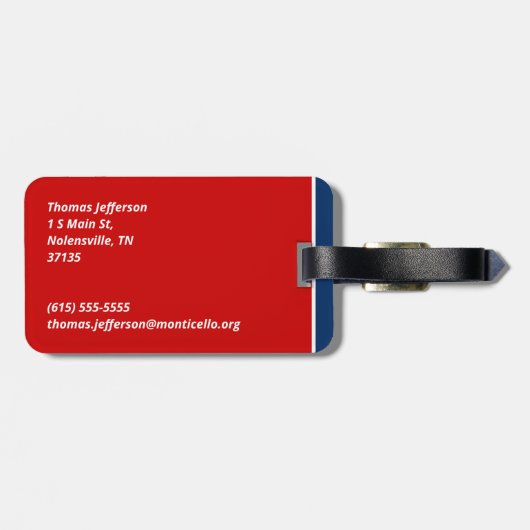 Tennessee-vlag Bagagelabel (Achterkant horizontaal)