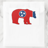 Tennessee Vlag Beer Rechthoekige Sticker (Tas)