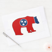 Tennessee Vlag Beer Rechthoekige Sticker (Envelop)