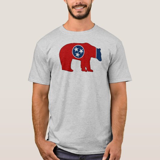 Tennessee Vlag Beer T-shirt (Voorkant)