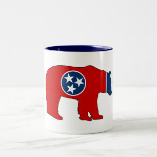 Tennessee Vlag Beer Tweekleurige Koffiemok