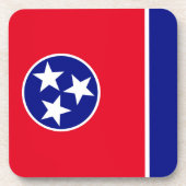 Tennessee-vlag Bier Onderzetter (Voorkant)