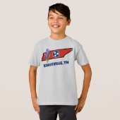 Tennessee Vlag & Bloem Paarse Iris Aangepaste Teks T-shirt (Voorkant volledig)